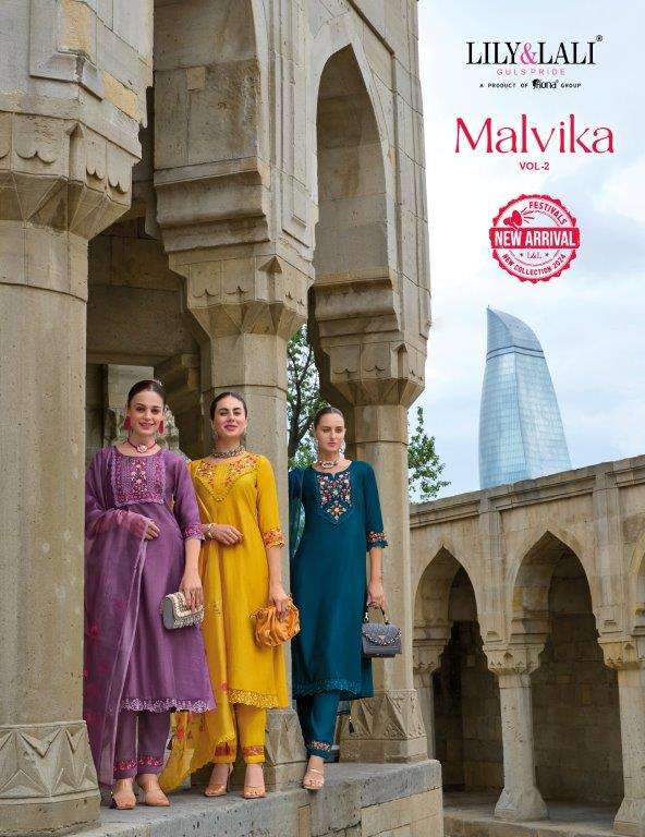 MALVIKA VOL-02 BY LILY AND LALI 20101 TO 20106 SERIES HANDWORK VISCOSE DRESSES