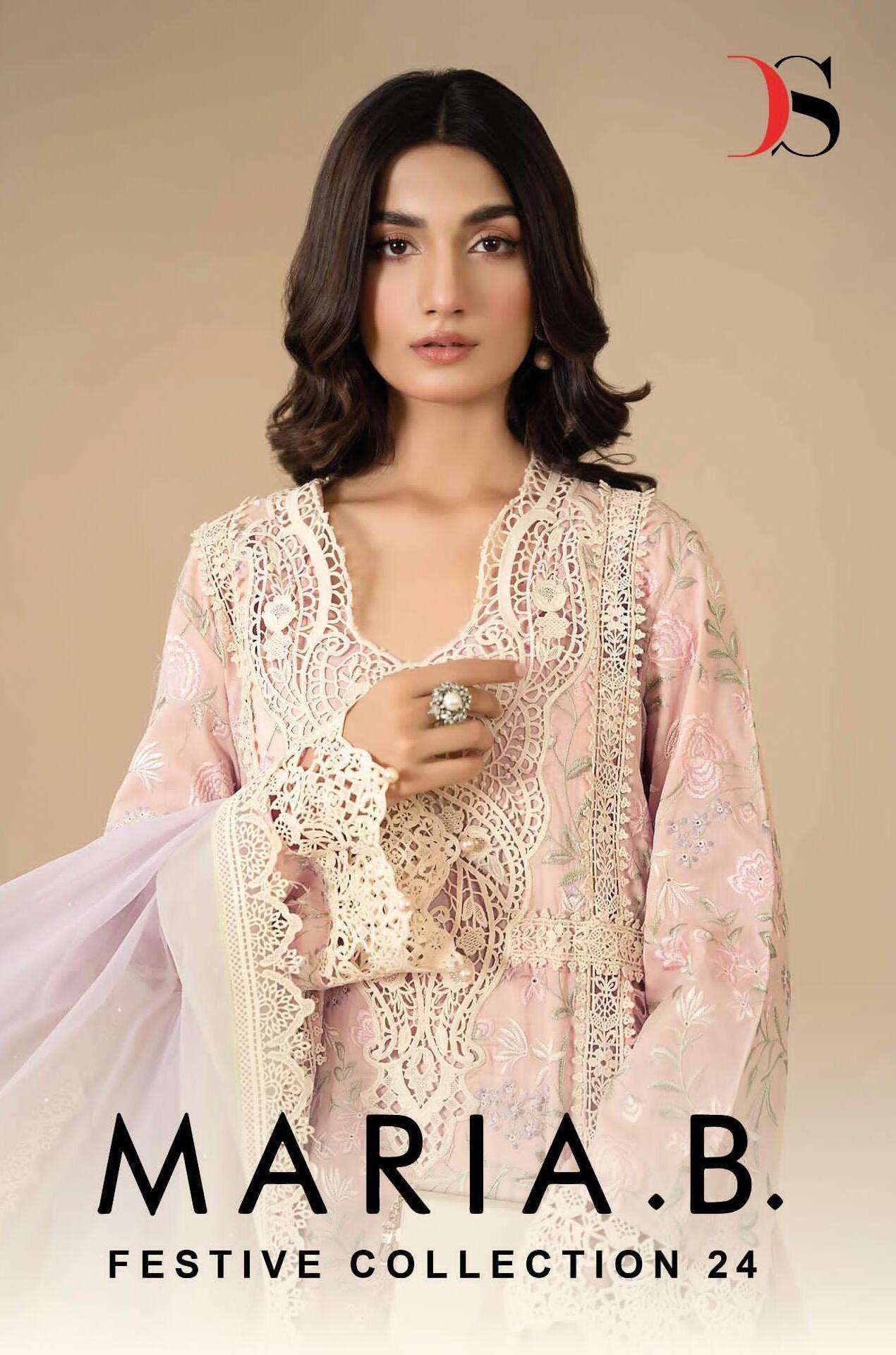 MARIA.B FESTIVE COLLECTION BY DEEPSY SUITS DESIGNER COTTON PAKISTANI DRESSES