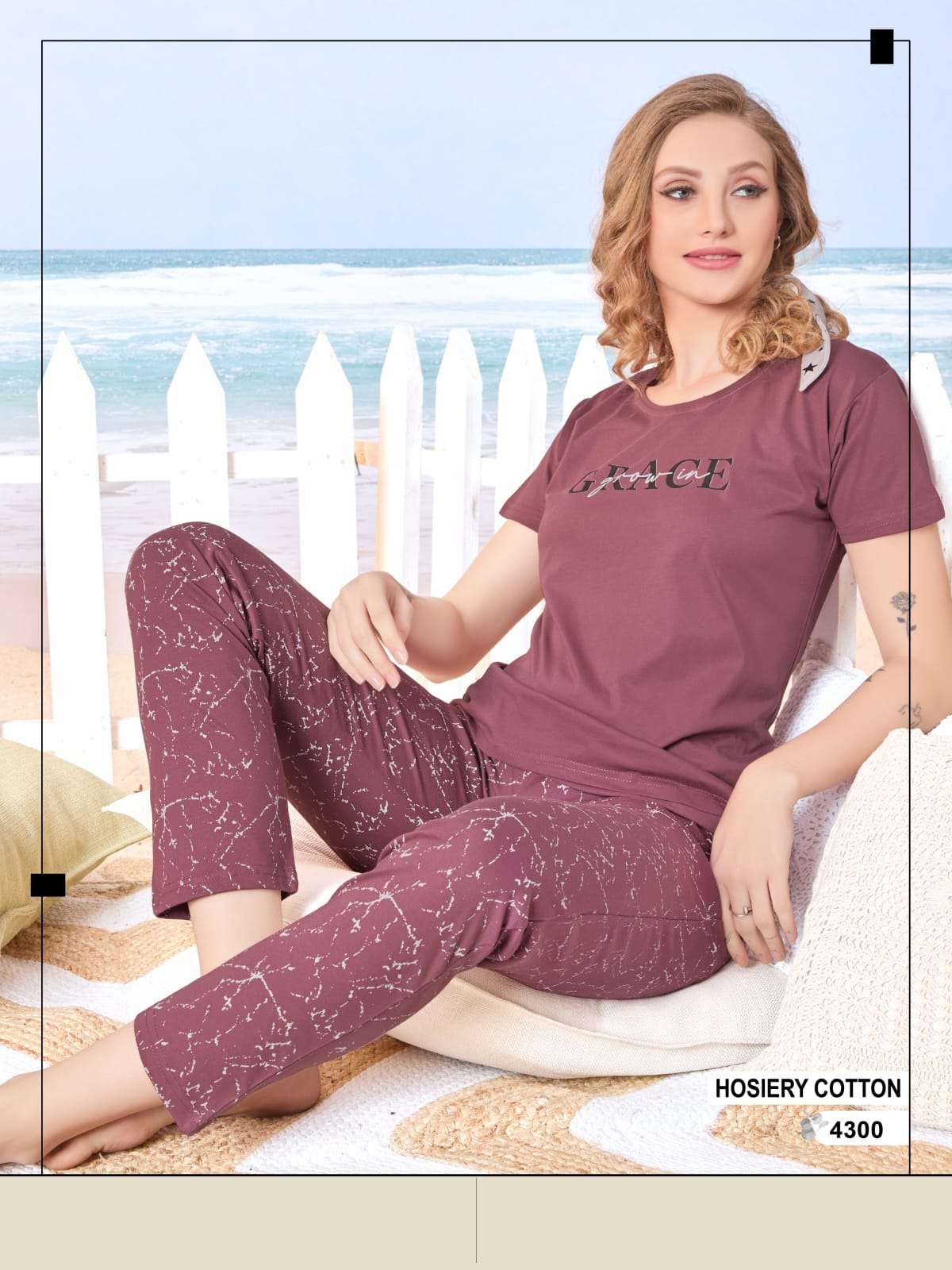 MERMAID VOL-51 BY ASLIWHOLESALE HOSIERY COTTON DESIGNER NIGHT SUITS