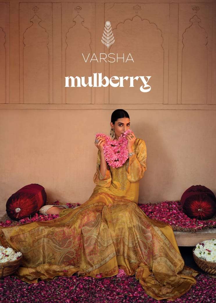 MULBERRY BY VARSHA DESIGNER FANCY PURE PREMIUM MODAL SATIN EMBROIDERY DRESSES