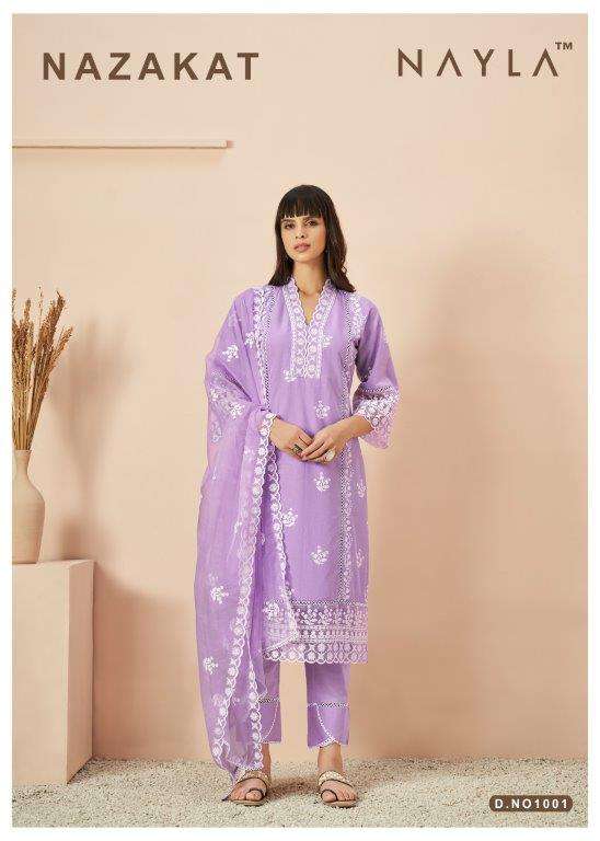 NAZAKAT BY NAYLA DESIGNER FANCY PURE COTTON WORK DRESSES