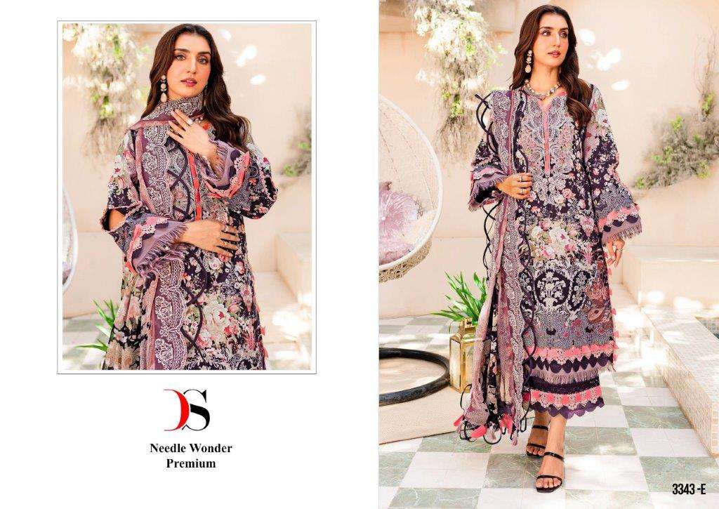 NIDDLE WONDER 3343 EFGH BY DEEPSY SUITS HEAVY PURE COTTON EMBROIDERY DRESS