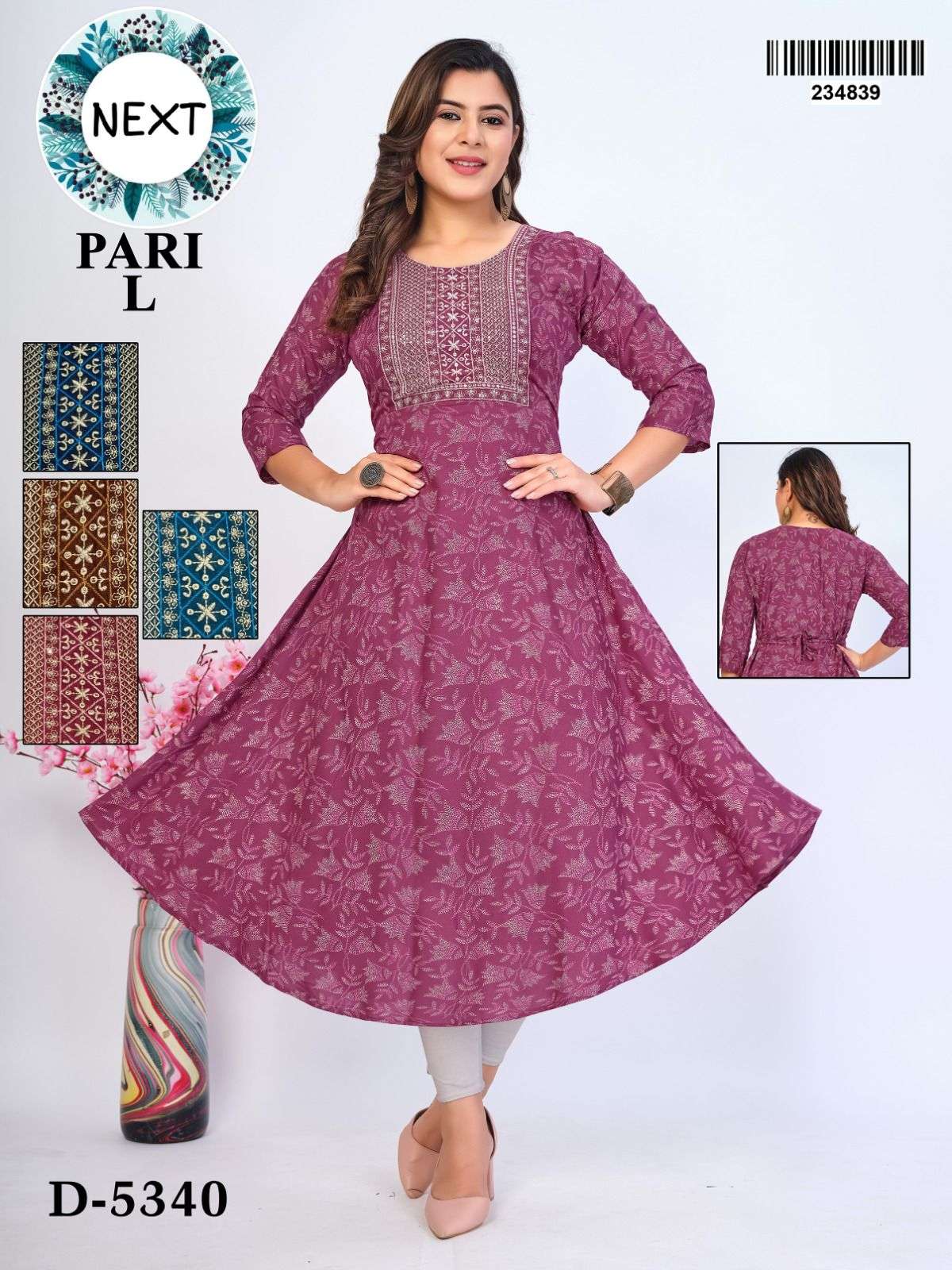 PARI VOL-01 BY ASLIWHOLESALE DESIGNER FACNY RAYON PRINT KURTIS