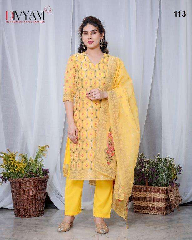 PRACHI BY DIVYAM DESIGNER FANCY SOFT CHANDERI COTTON PRINTED DRESSES