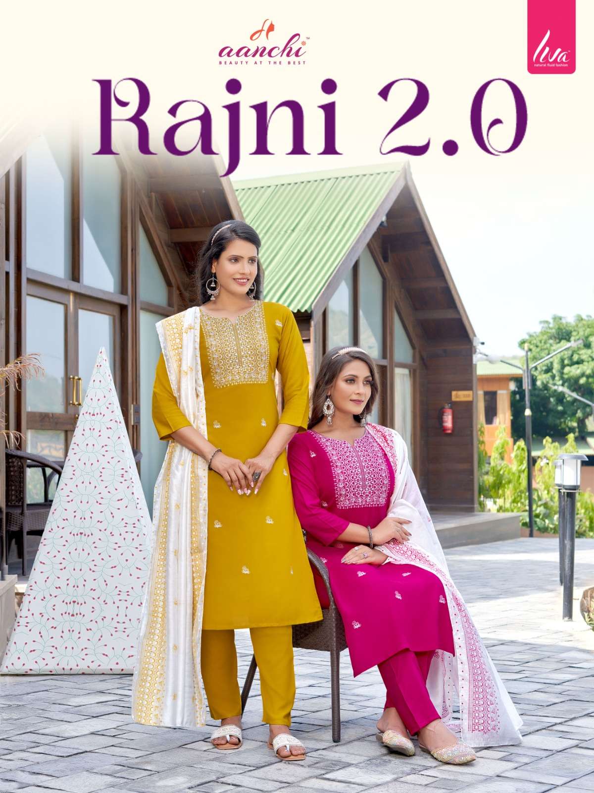 RAJNI VOL-02 BY AANCHI 1001 TO 1004 SERIES FANCY FABRIC RAYON PRINT DRESSES