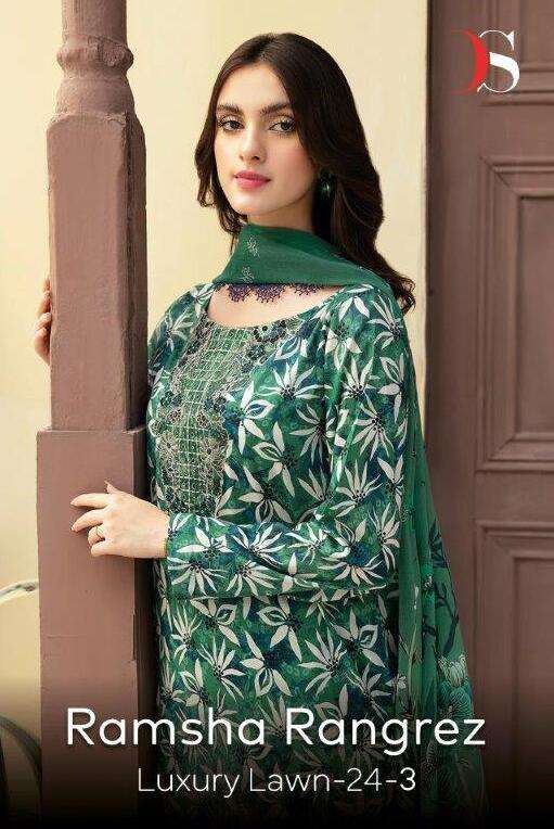 RAMSHA RUNGREZ LUXURY VOL-24-3 BY DEEPSY SUITS 7031 TO 7036 SERIES DESIGNER COTTON PRINTED DRESSES