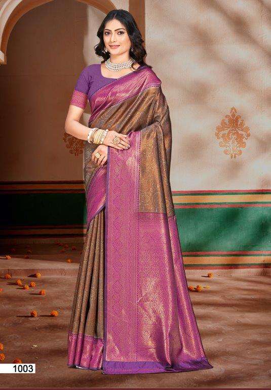 RANBHUMI VOL-03 BY BUNAWAT 1001 TO 1006 SERIES PREMIUM SILK PRINT SAREES