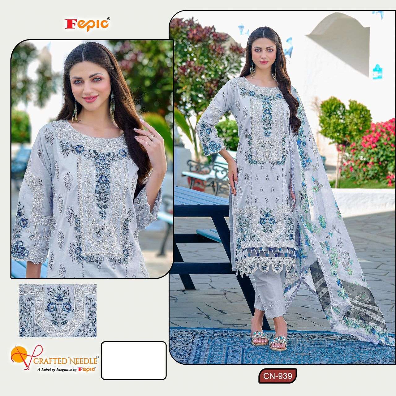 ROSEMEEN CN-939 COLOURS BY FEPIC DESIGNER COTTON EMBROIDERY DRESSES