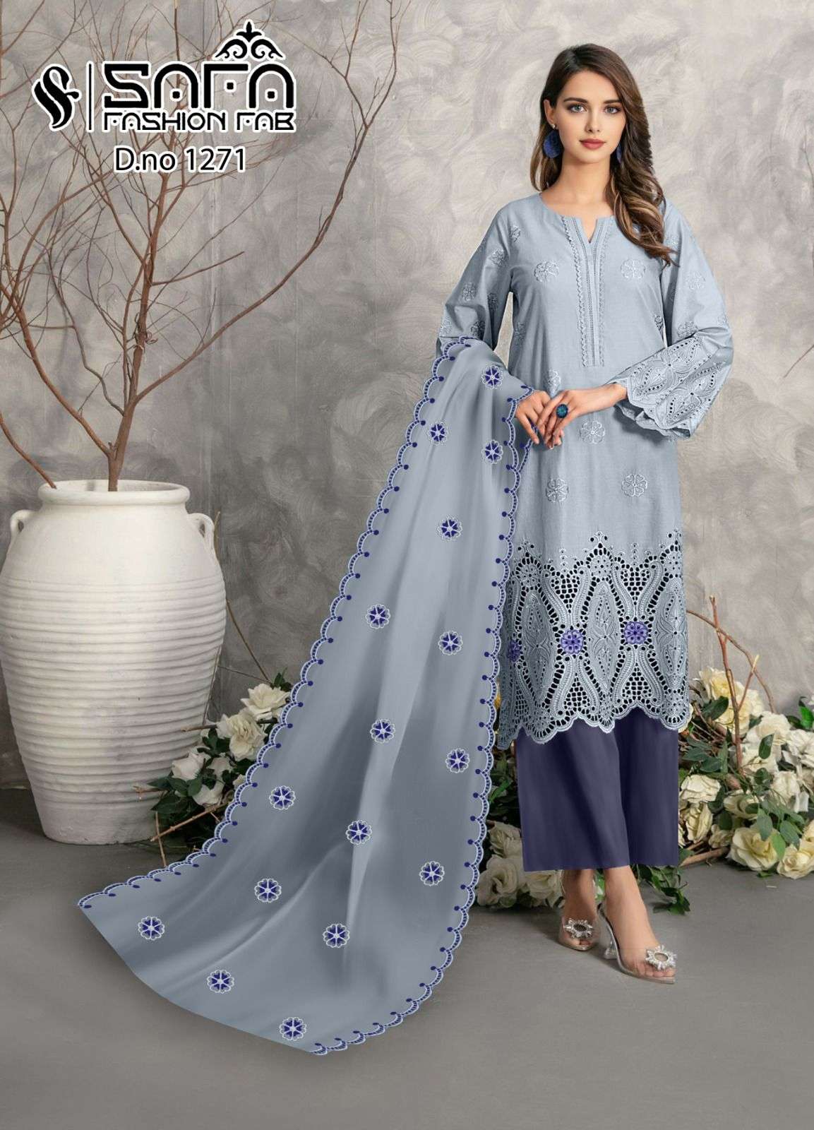 SAFA 1271 BY SAFA FASHION HUB FANCY VISCOSE FABRIC STITCHED PAKISTANI DRESSES