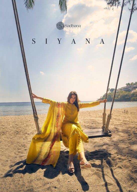 SIYANA BY SADHANA FASHION 11001 TO 11008 SERIES DESIGNER MUSLIN SILK DRESSES