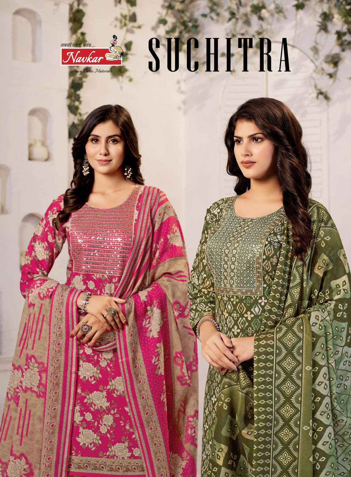 SUCHITRA VOL-01 BY NAVKAR 1001 TO 1012 SERIES COTTON EMBROIDERY STITCHED DRESSES