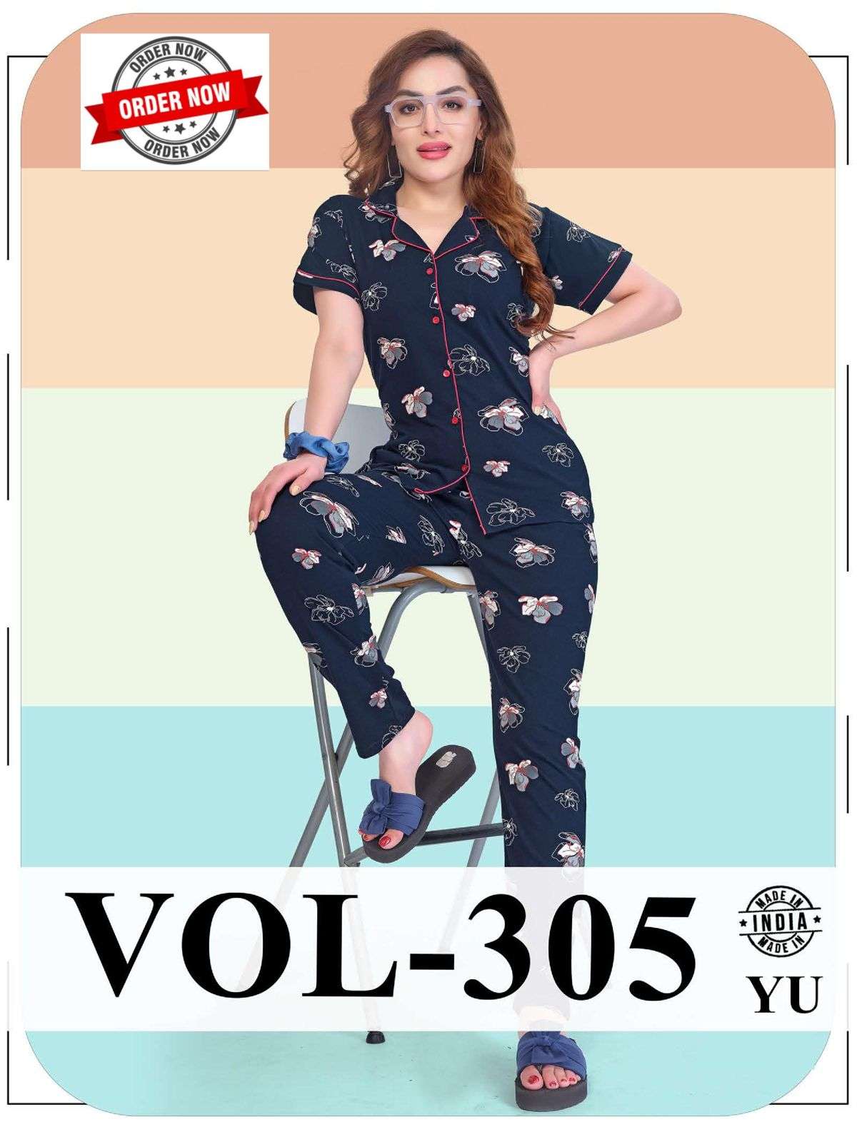 SUMMER SPECIAL 305 BY ASLIWHOLESALE HOSIERY COTTON PRINTED NIGHT DRESSES