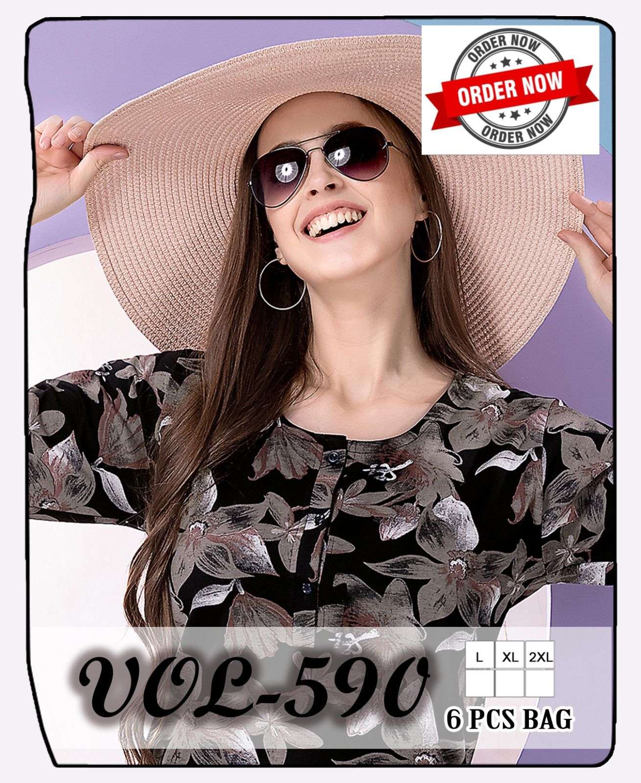 SUMMER SPECIAL 590 BY ASLIWHOLESALE HOSIERY COTTON PRINTED NIGHT DRESSES