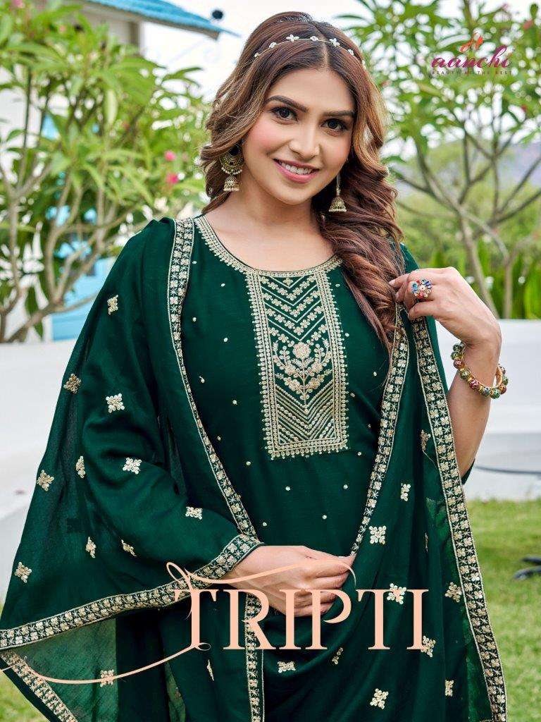 TRIPTI BY AANCHI 1001 TO 1004 SERIES FANCY FABRIC VICHITRA PRINT DRESSES