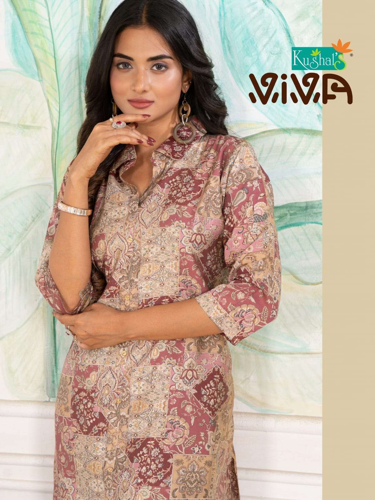 VIVA BY KUSHALS 1001 TO 1011 SERIES CHANDERI FOIL PRINT CO-ORD SETS