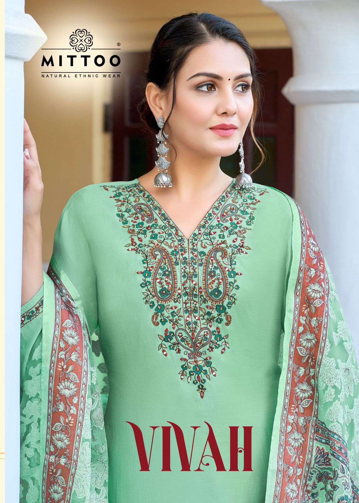 VIVAH BY MITTOO 1001 TO 1004 SERIES VISCOSE WEAVING STITCHED DRESSES