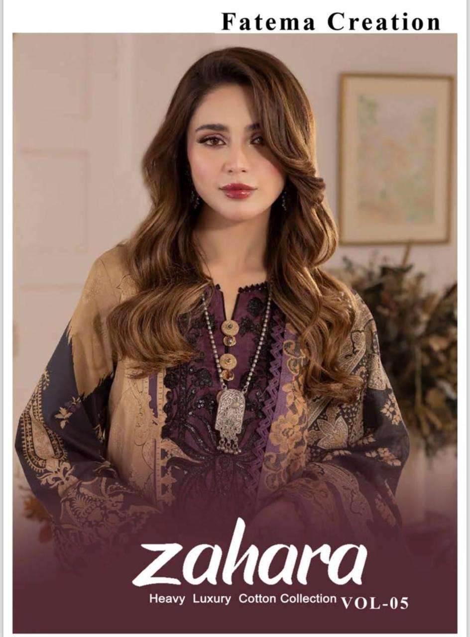 ZAHARA VOL-05 BY ASLIWHOLESALE 1001 TO 1006 SERIES COTTON PRINTED DRESSES