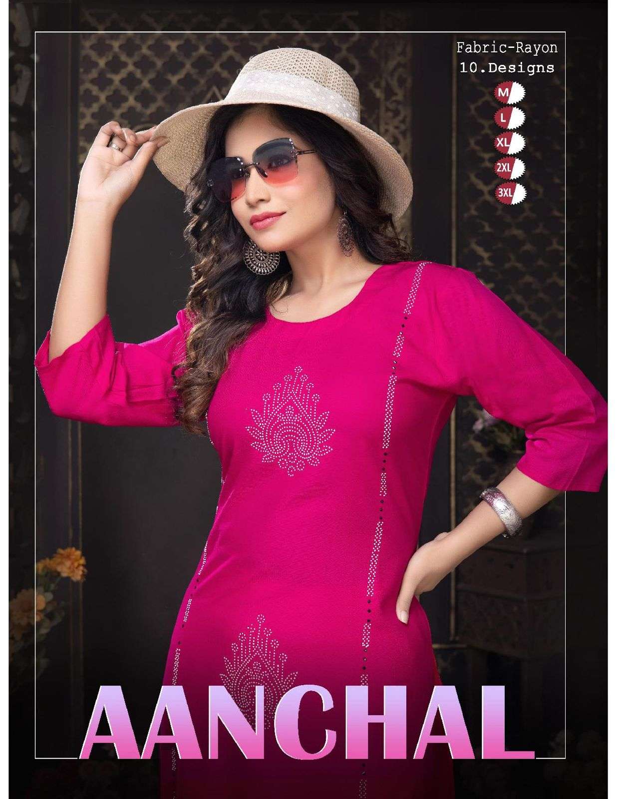 AANCHAL VOL-01 BY ASLIWHOLESALE DESIGNER FACNY RAYON PRINT KURTIS