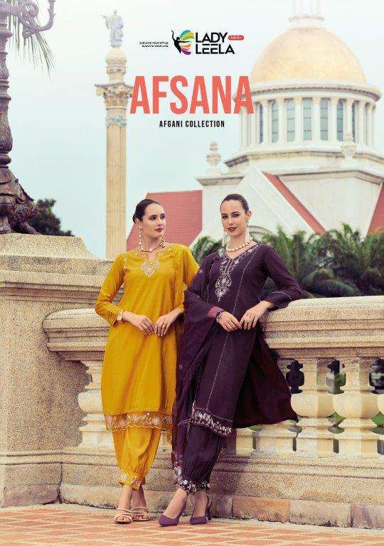 AFSANA BY LADY LEELA 1341 TO 1346 SERIES VISCOSE SILK DIGITAL PRINT DRESSES