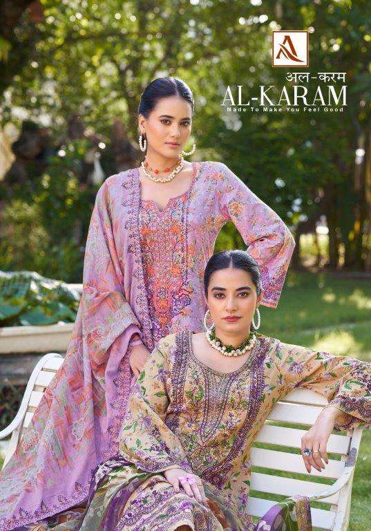 AL KARAM BY ALOK SUIT 1641-001 TO 1641-008 DESIGNER COTTON EMBROIDERY DRESSES