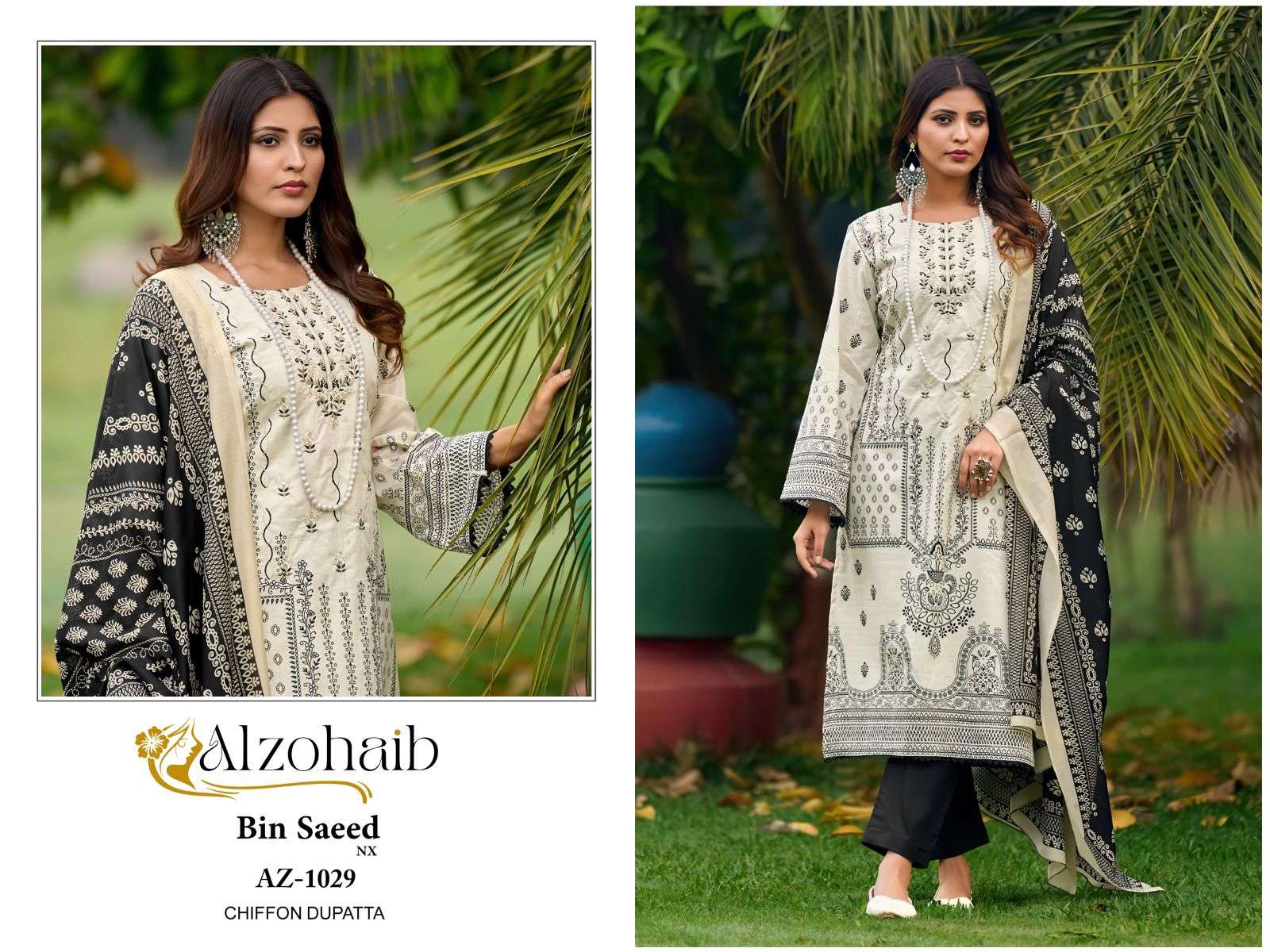 ALZOHAIB BIN SAEED BY ASLIWHOLESALE HEAVY EMBROIDERED COTTON PAKISTANI DRESSES