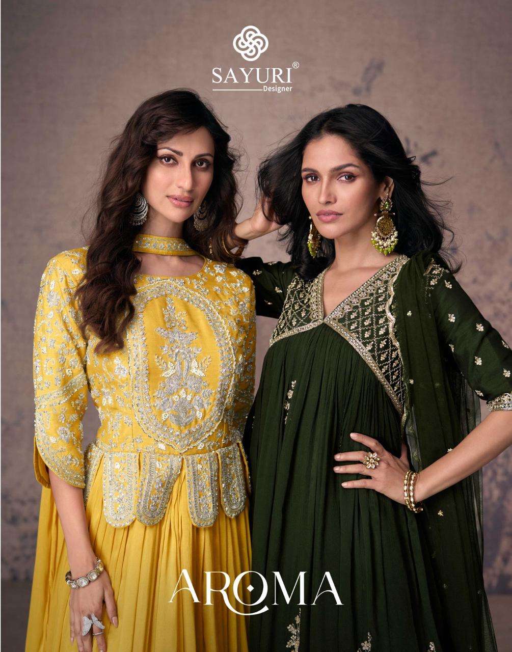 AROMA BY SAYURI 5546 TO 5548 SERIES FANCY DESIGNER PREMIUM SILK DRESSES