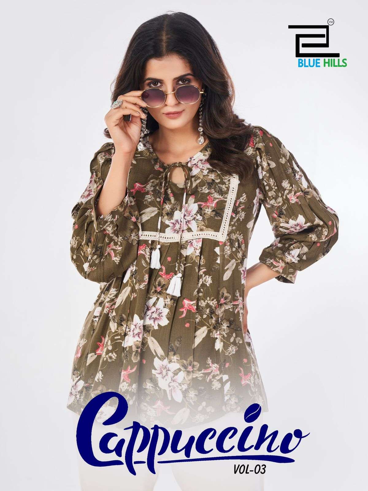 CAPPUCCINO VOL-03 BY BLUE HILLS 1001 TO 1004 SERIES 14KG RAYON PRINT TOPS