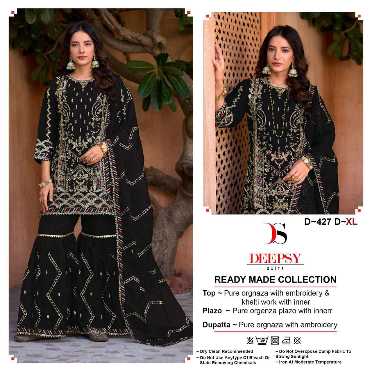 D-427 COLOURS BY DEEPSY SUITS HEAVY ORGANZA EMBROIDERY PAKISTANI DRESSES