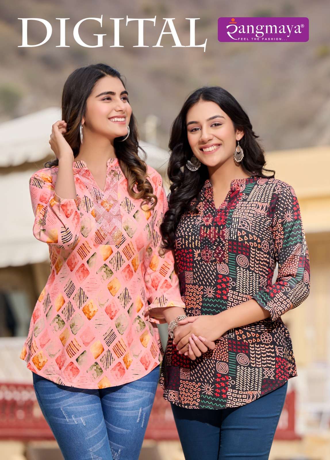 DIGITAL BY RANGMAYA 101 TO 106 SERIES FANCY FANCY CASUAL PRINTED TOPS