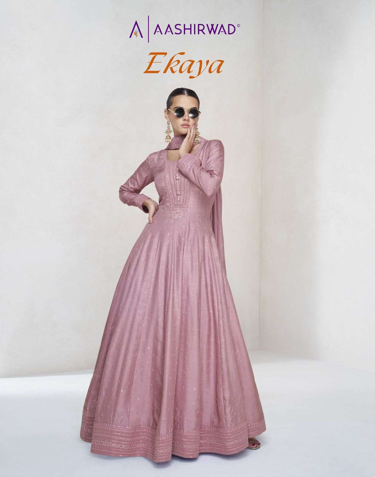 EKAYA BY AASHIRWAD CREATION 10011 TO 10015 SERIES DESIGNER PREMIUM SILK DRESSES