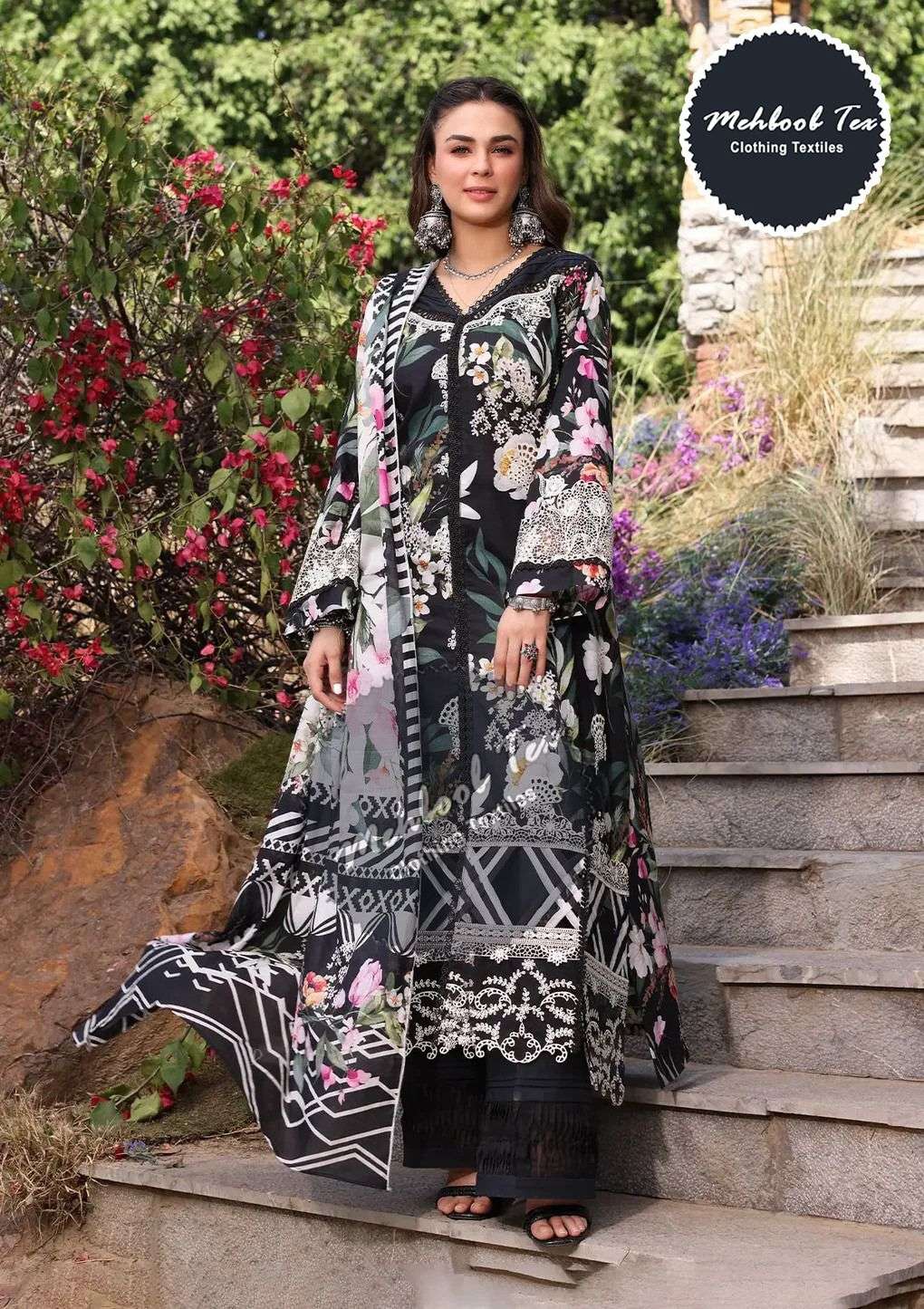 ELAF VOL-2 BY MEHBOOB TEX HEAVY COTTON PRINT PATCH EMBROIDERED DRESSES