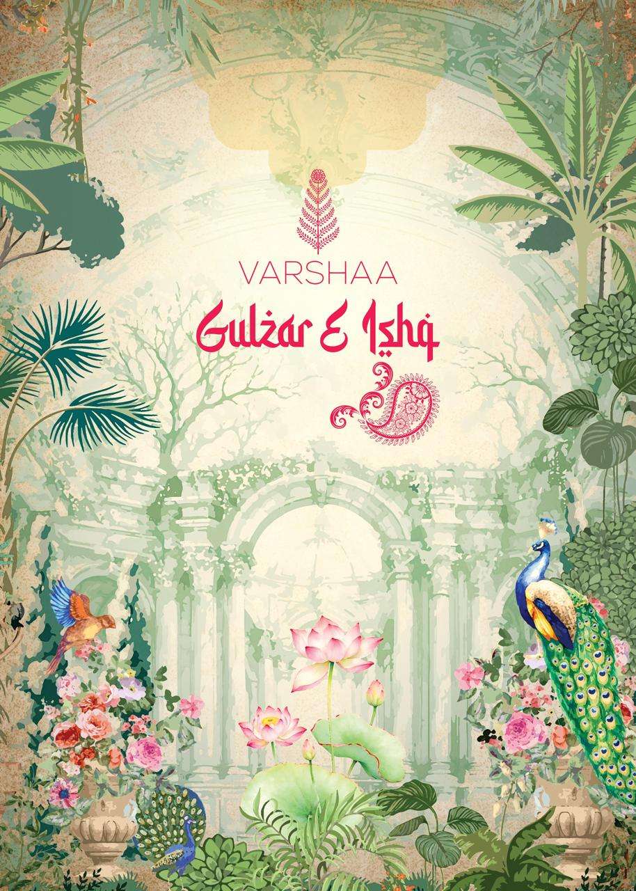 GULZAR E ISHQ BY VARSHA 01 TO 05 SERIES VISCOSE MUSLIN DIGITAL PRINTED DRESSES