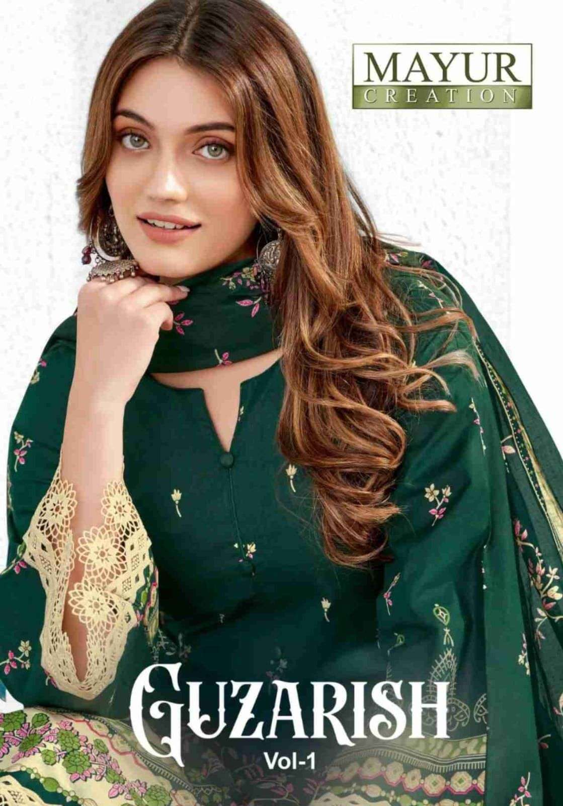 GUZARISH VOL-01 BY MAYUR CREATION 1001 TO 1008 SERIES COTTON PRINT DRESSES