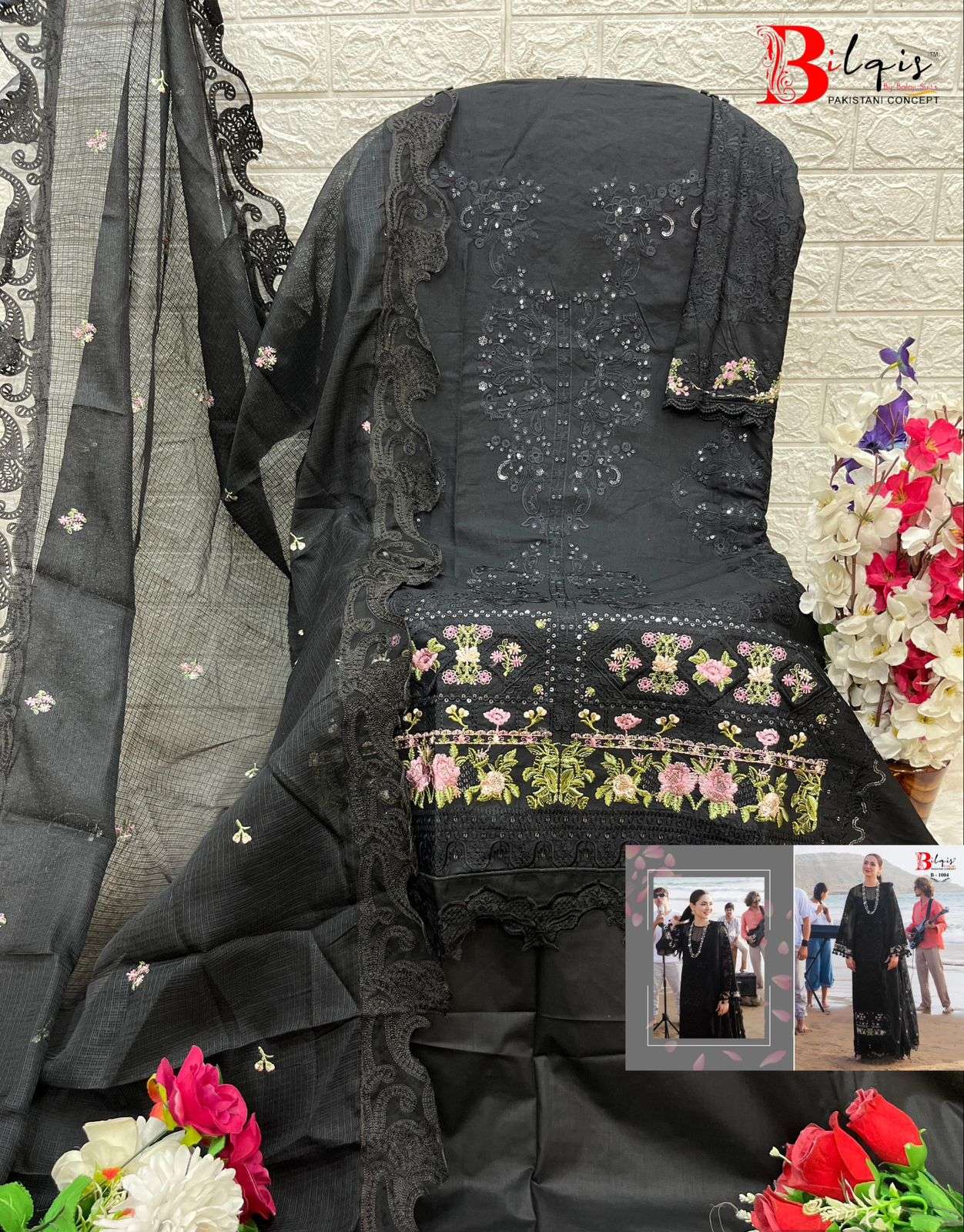 HAI KUCH BY BILQIS DESIGNER CAMBRIC COTTON EMBROIDERED PAKISTANI DRESSES