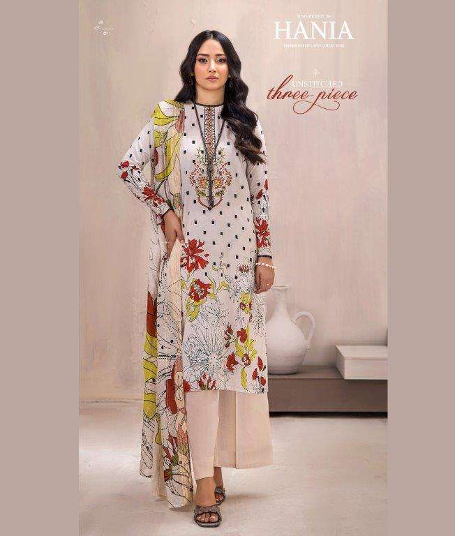 HANIA VOL-05 BY ASLIWHOLESALE DESIGNER LAWN COTTON PRINTED DRESSES