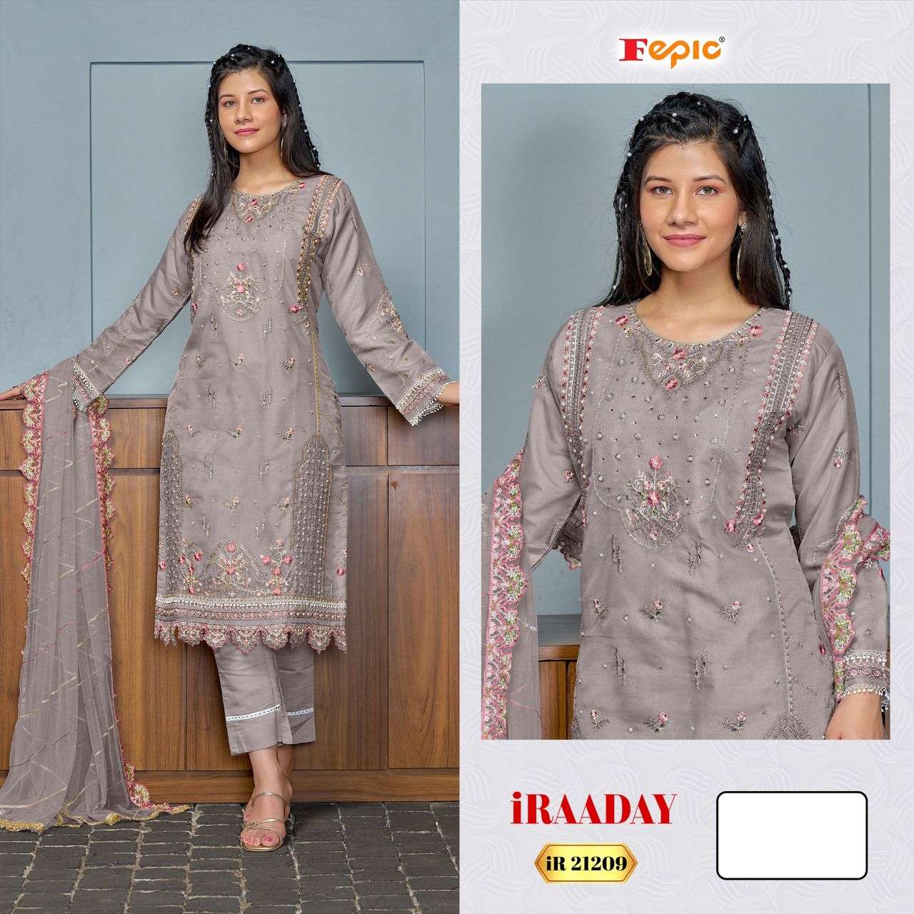 IR-21209 COLOURS BY FEPIC DESIGNER ORGANZA HEAVY EMBROIDERED PAKISTANI DRESSES