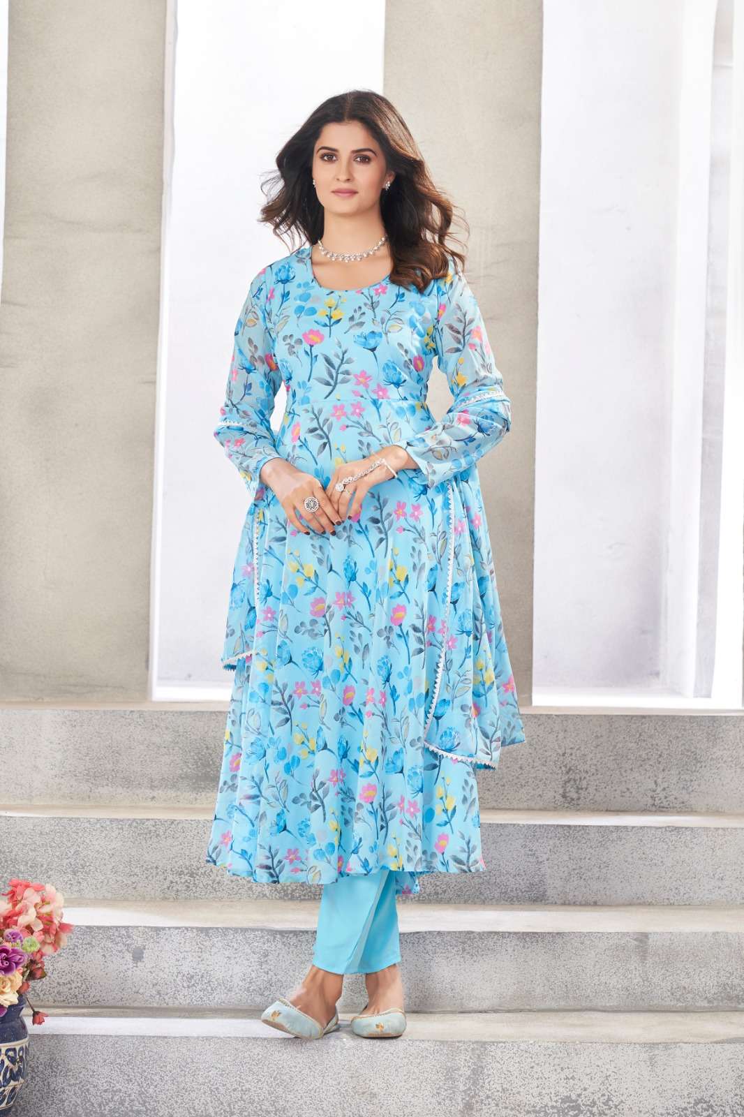 K-9033 COLOUR BY KILRUBA DESIGNER FANCY GEORGETTE PRINTED DRESSES