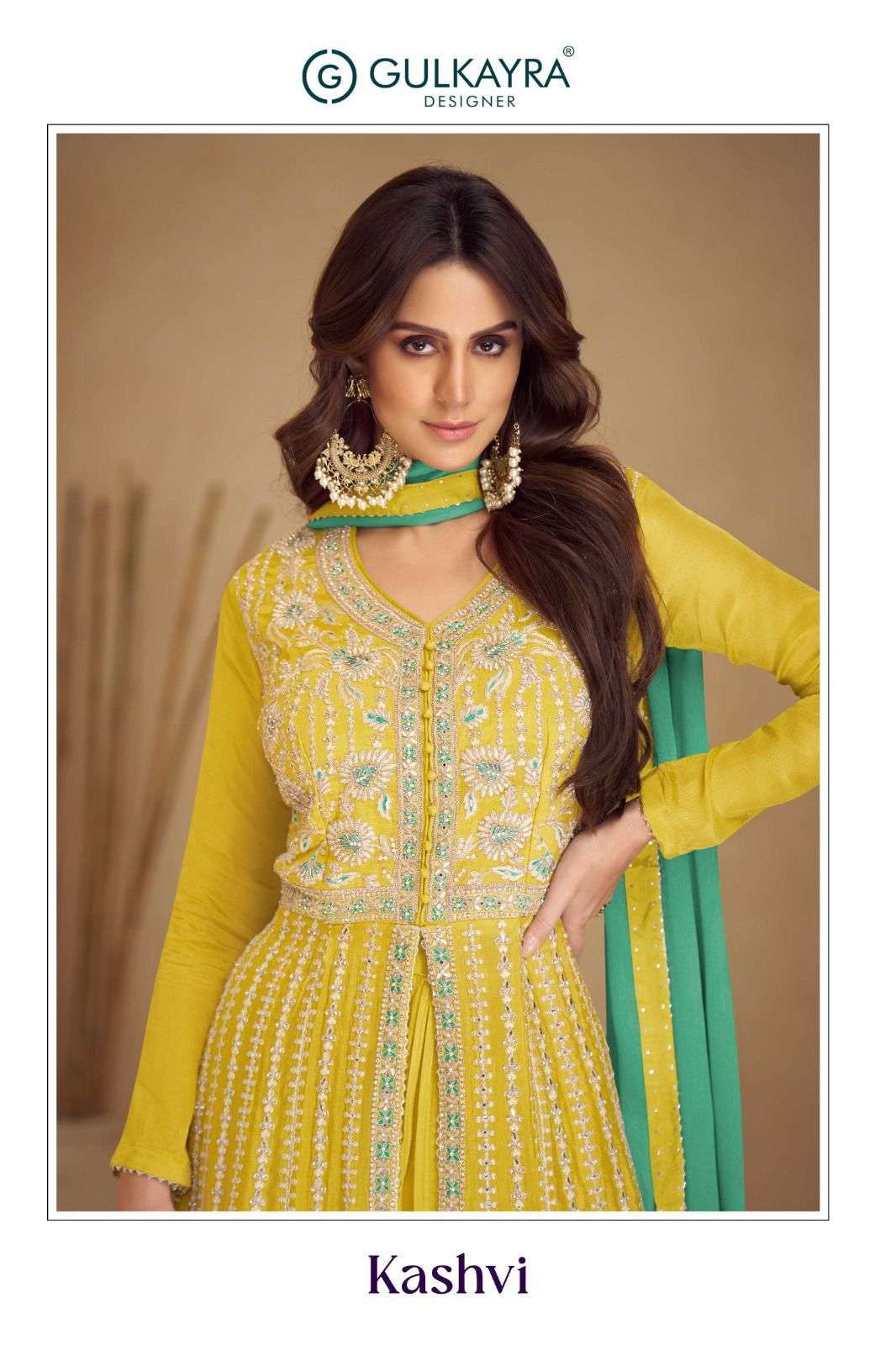 KASHVI BY GULKAYRA 7461-A TO 7461-C DESIGNER REAL CHINON WORK DRESSES