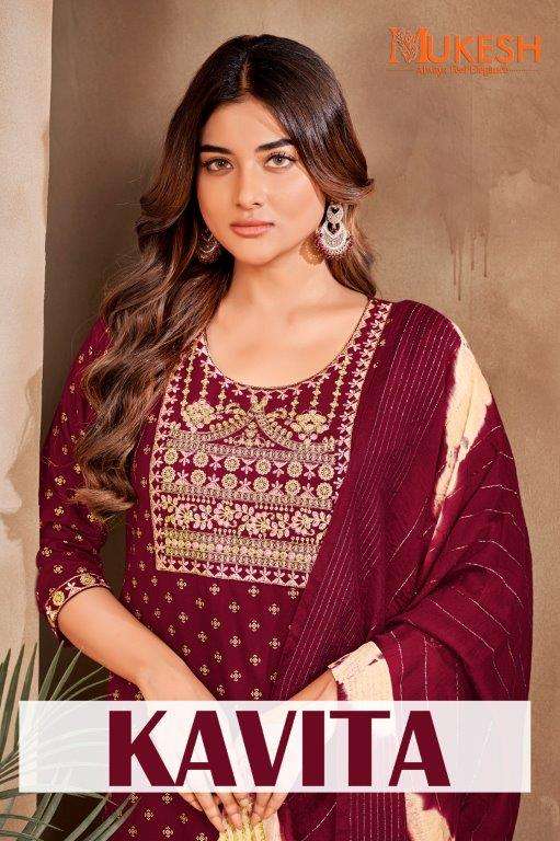 KAVITA BY ASLIWHOLESALE DESIGNER FACNY 14KG RAYON HANDWORK DRESSES