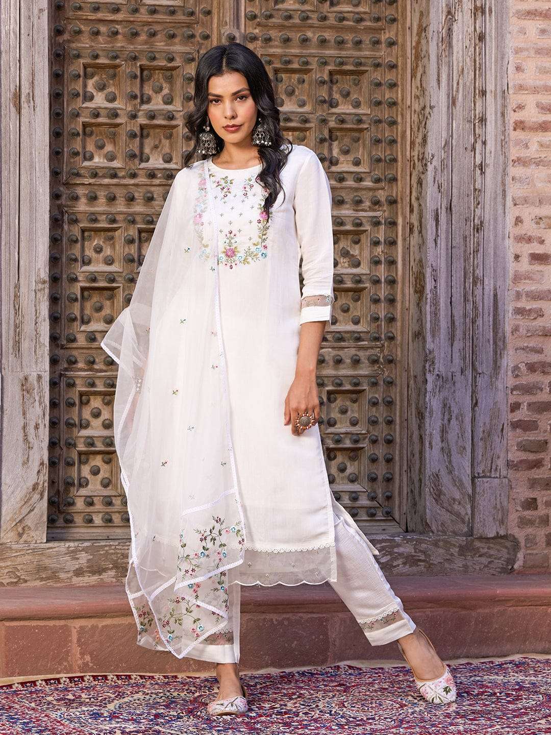 KF-VIDYA BY ASLIWHOLESALE DESIGNER FACNY VISCOSE CHANDERI PRINTED DRESS