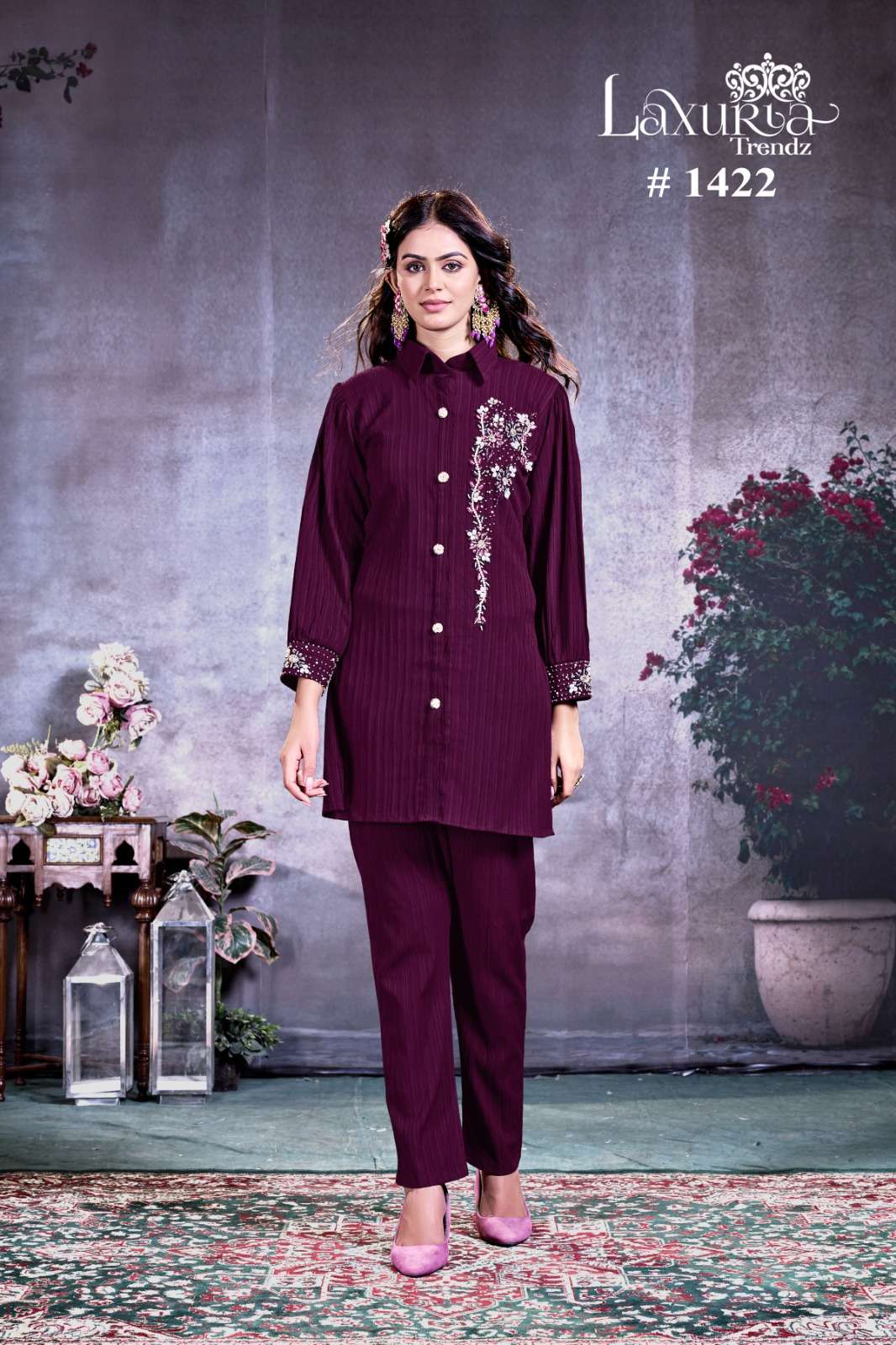 LAXURIA 1422 BY LAXURIA TRENDZ HEAVY DESIGNER FANCY EMBROIDERY CO-ORD SETS