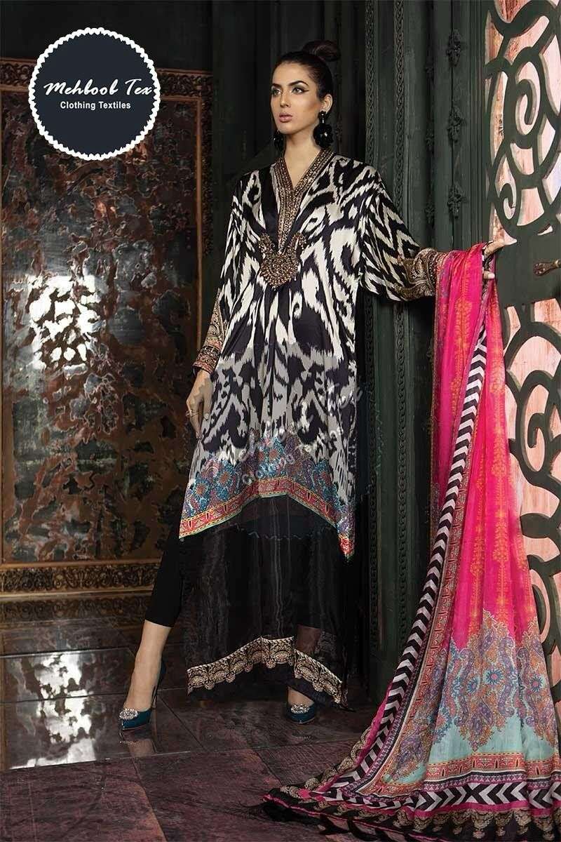 M-1411 HIT DESIGN BY MEHBOOB TEX DESIGNER HEAVY COTTON EMBROIDERED DRESSES