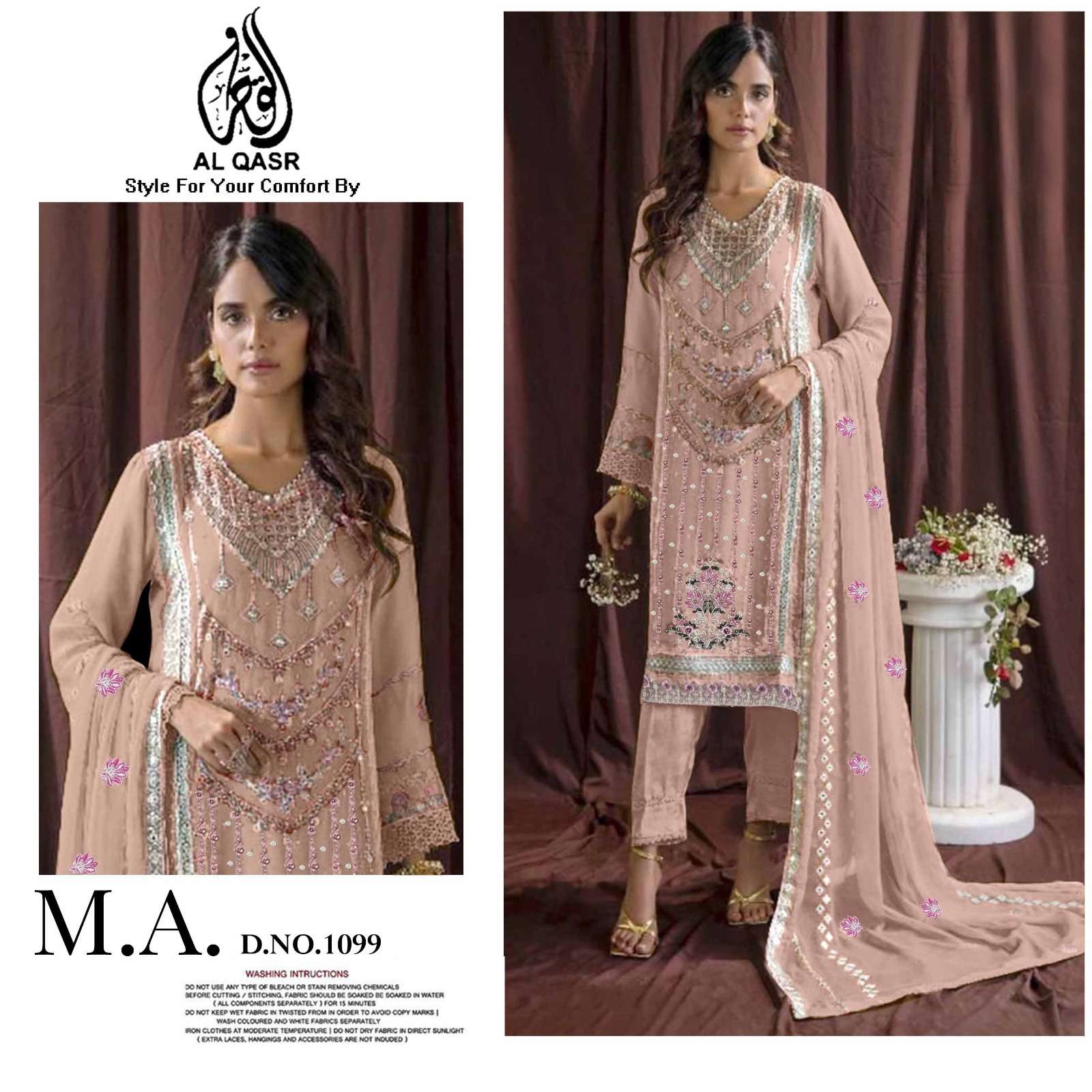 MA-1099 COLOURS BY AL QASR DESIGNER VISCOSE ORGANZA PAKISTANI DRESSES