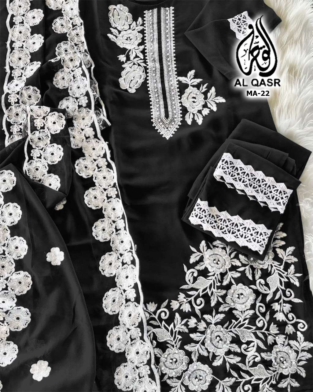 MA-22 COLOURS BY AL QASR DESIGNER FAUX GEORGETTE PAKISTANI DRESSES