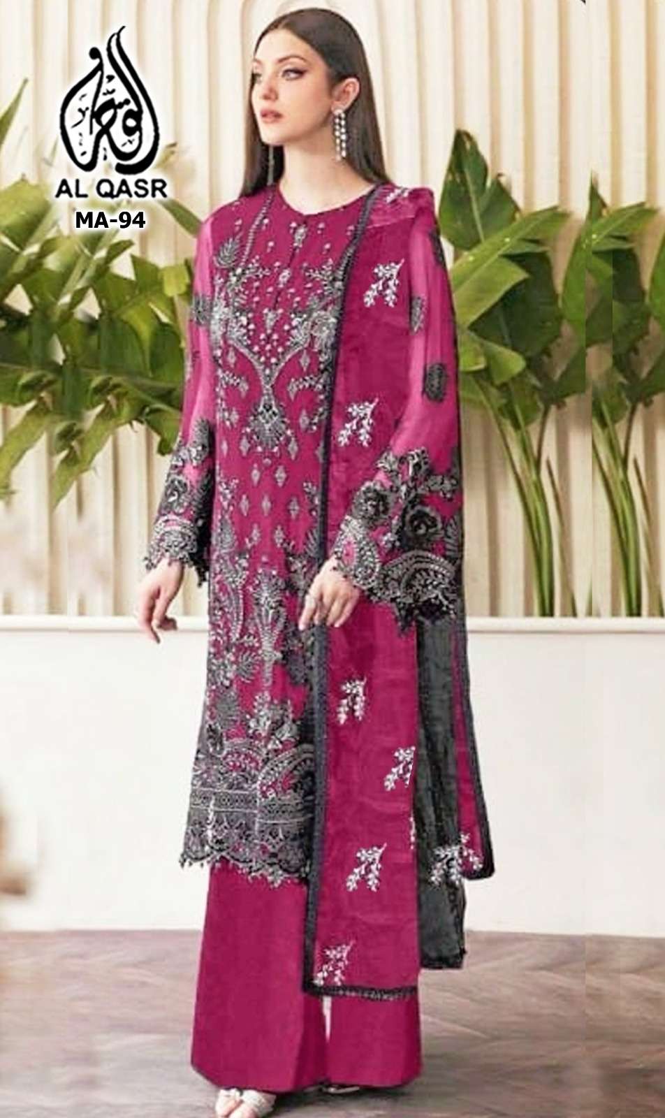 MA-94 COLOURS BY AL QASR DESIGNER FAUX GEORGETTE PAKISTANI DRESSES