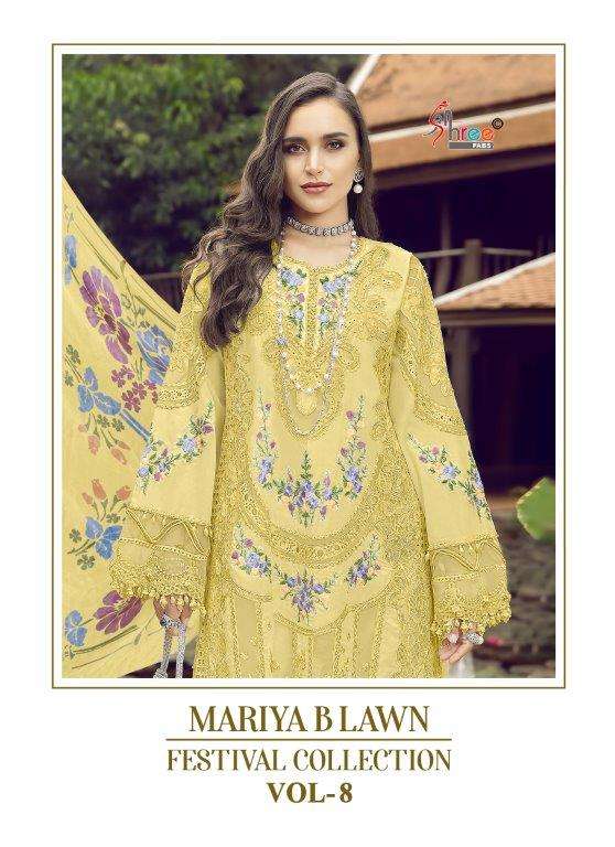 MARIYA B LAWN FESTIVAL COLLECTION VOL-08 BY SHREE FABS COTTON PRINTED DRESSES