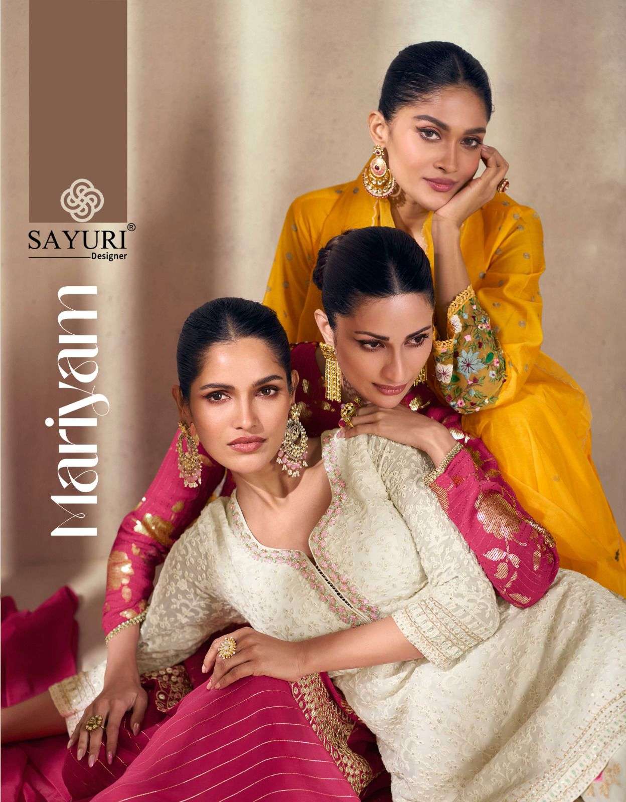 MARIYAM BY SAYURI 5499 TO 5501 SERIES HEAVY SILK AND GEORGETTE EMBROIDERED DRESSES