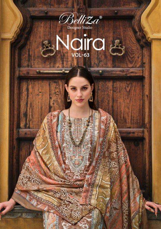 NAIRA VOL-63 BY BELLIZA 944-001 TO 944-008 SERIES COTTON EMBROIDERY DRESSES