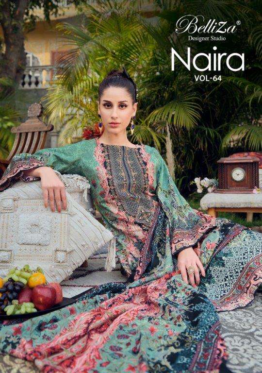 NAIRA VOL-64 BY BELLIZA 945-001 TO 945-008 SERIES COTTON EMBROIDERY DRESSES