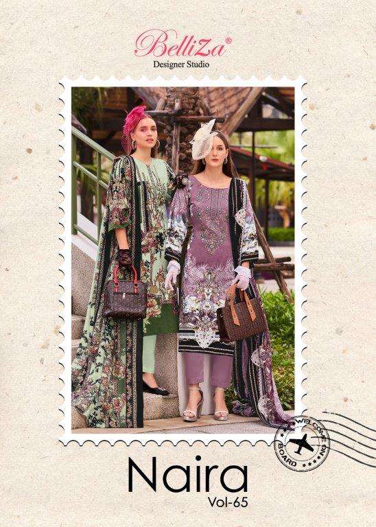 NAIRA VOL-65 BY BELLIZA 942-001 TO 942-008 SERIES COTTON EMBROIDERY DRESSES